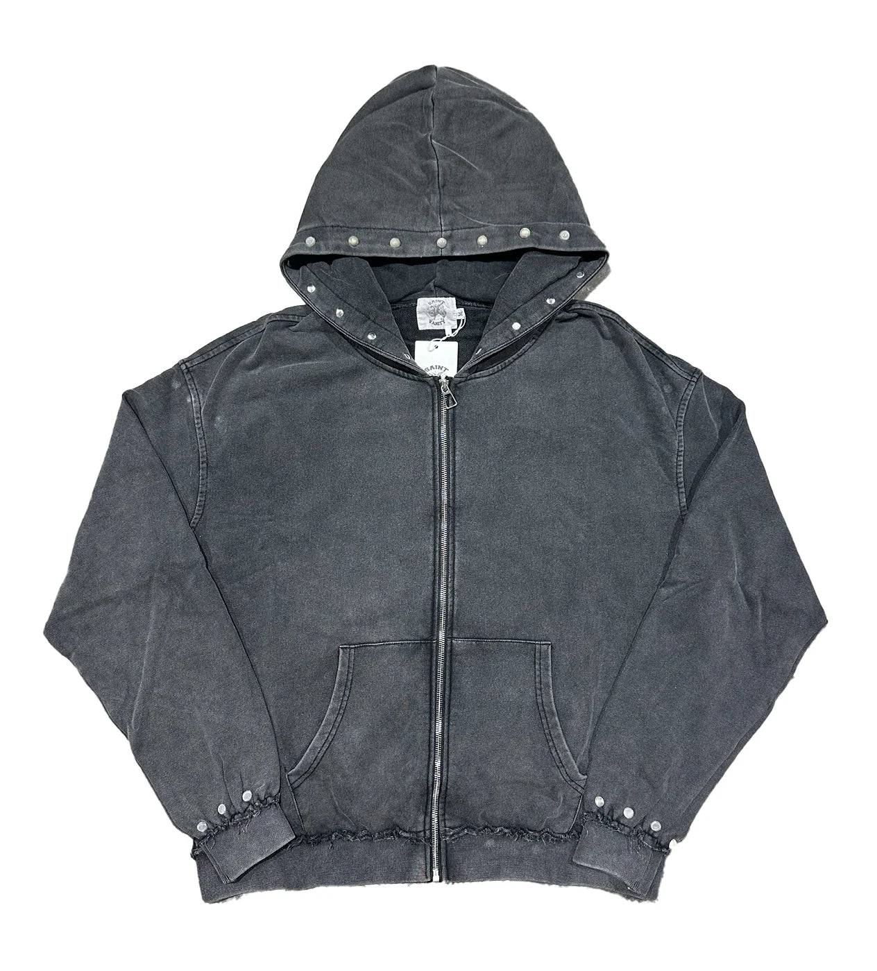 SAINT VANITY TERRY ZIP UP DARK GREY
