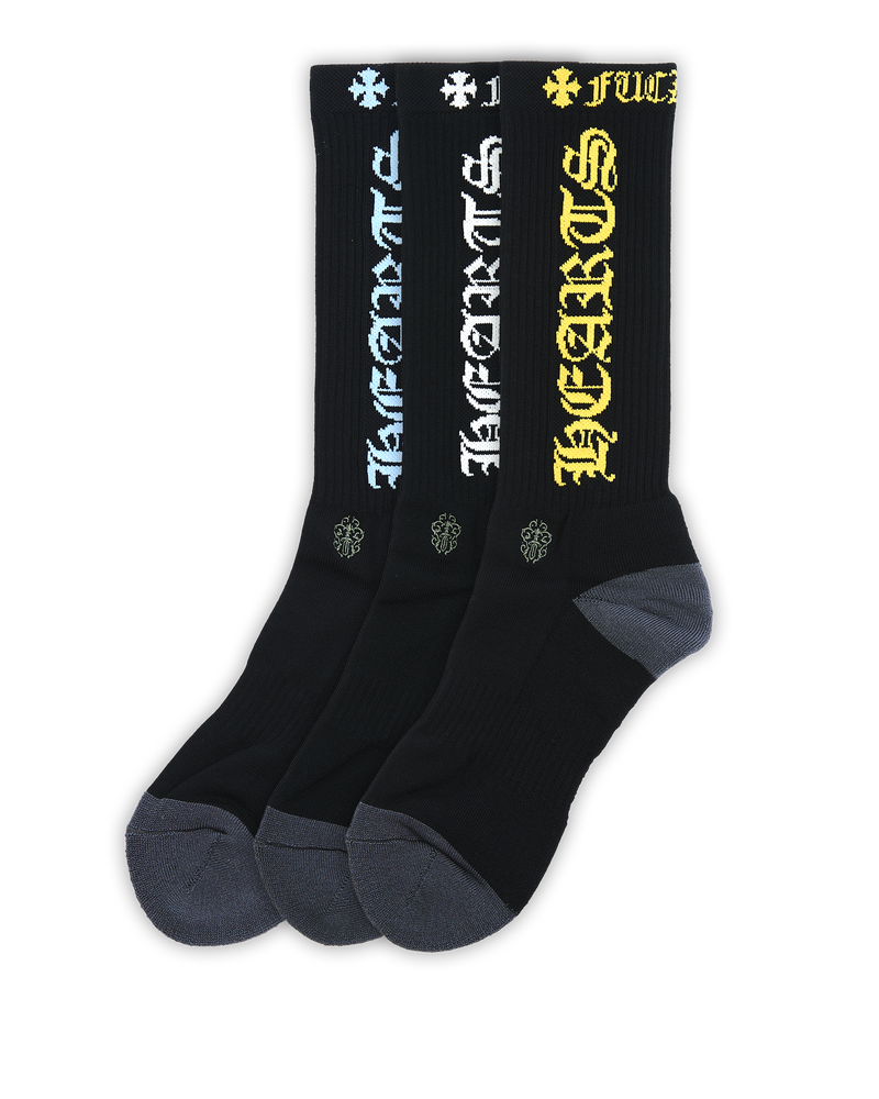 Chrome Hearts 3-Pack CH Socks Multicolor/Black