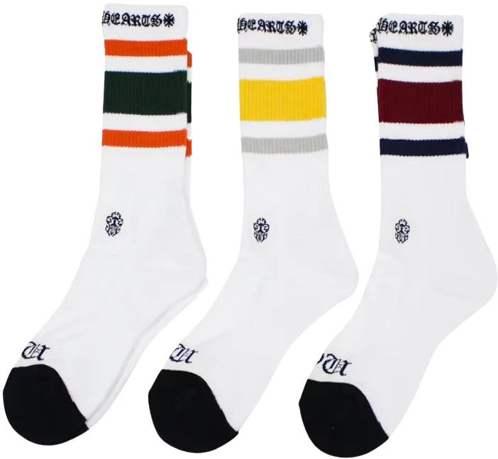 Chrome Hearts Chomper Socks (3 Packs) 'Multicolor'