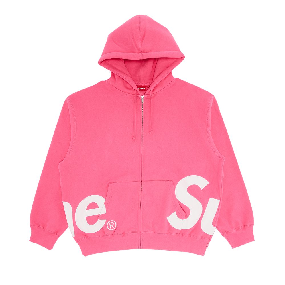 Supreme Big logo Zip Hoodie Pink