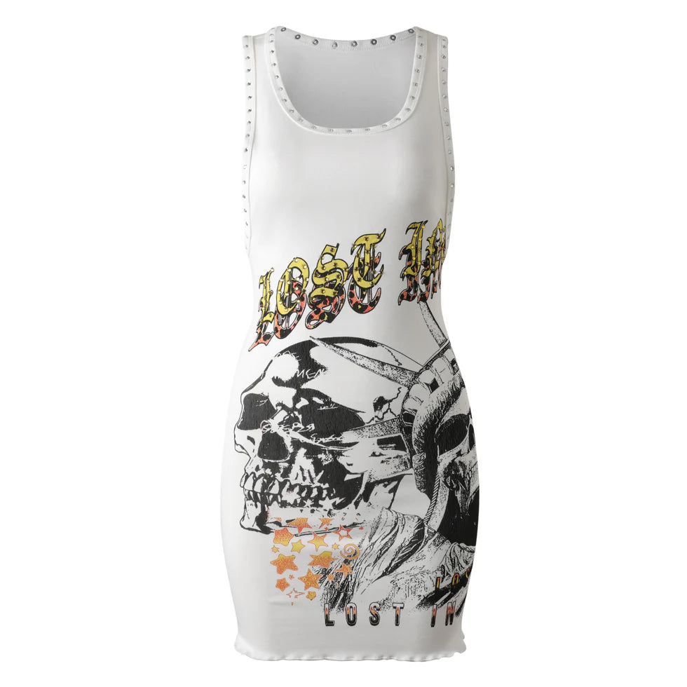Lost Intricacy White Fetal Empire Dress