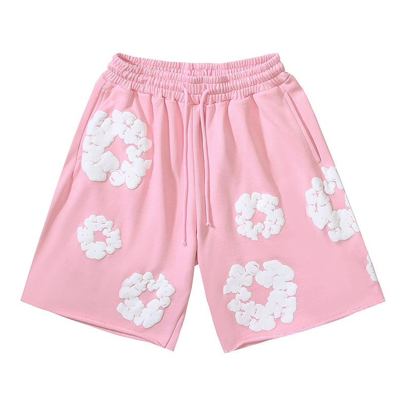 Denim Tears Cotton Wreath Shorts  Pink