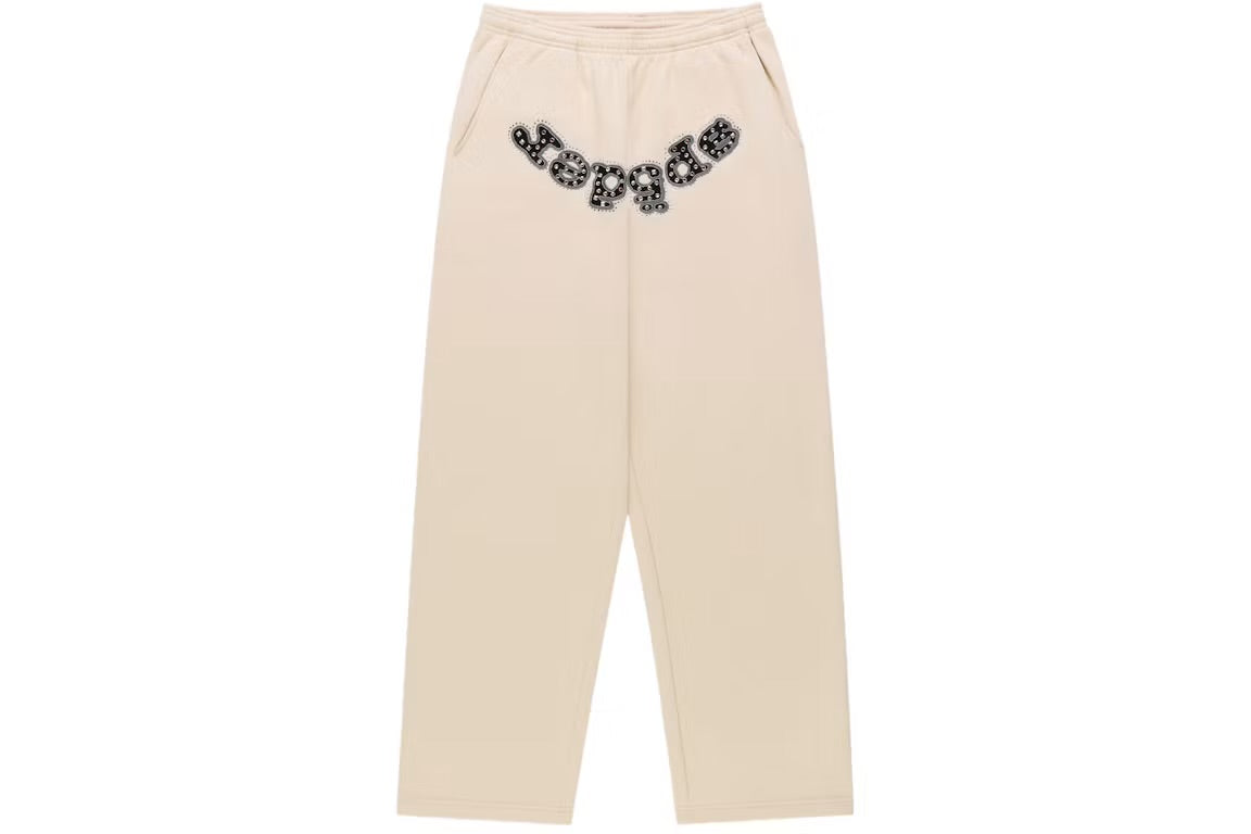 Sp5der Mixed Stone OG Logo Sweatpant Cream
