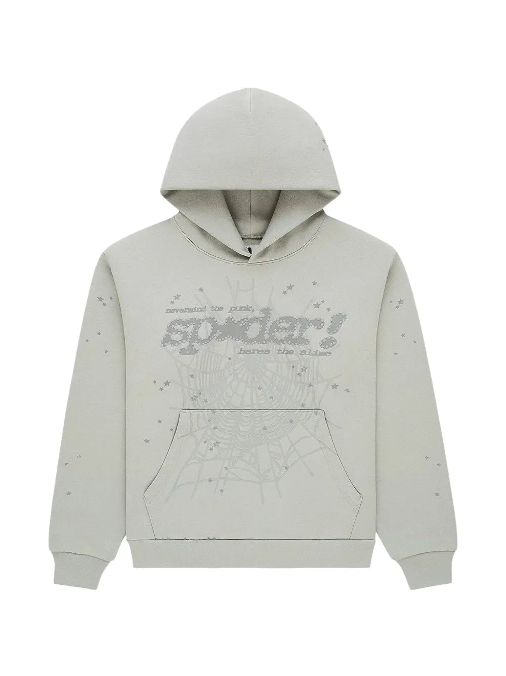 Sp5der Tonal Punk V2 Hoodie Sport Grey