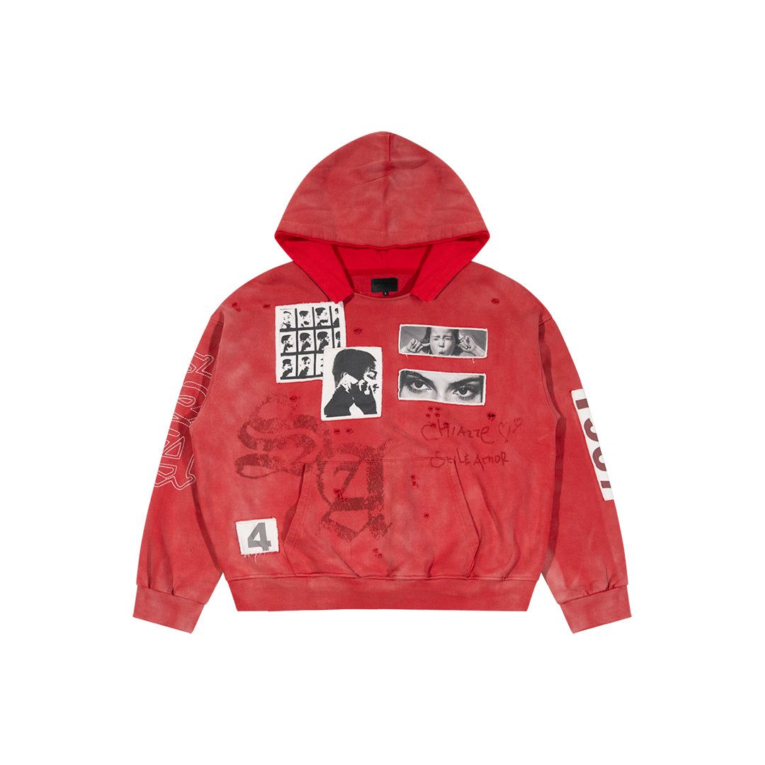 Stil De Amour Rosso Red Hoodie
