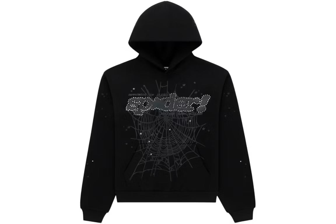 Sp5der Rhinestone Zip Up