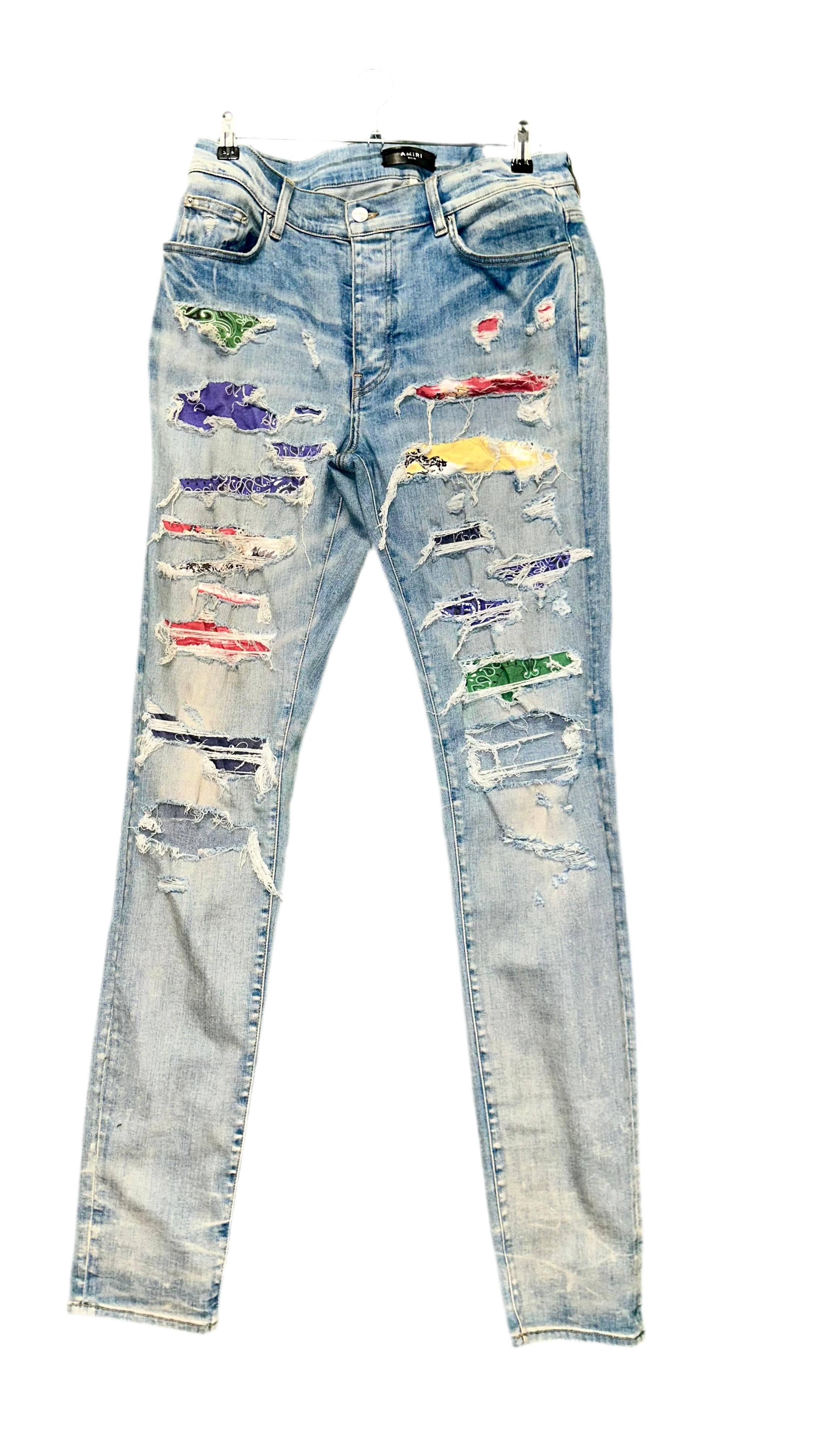 Amiri Bandana Patch Jean