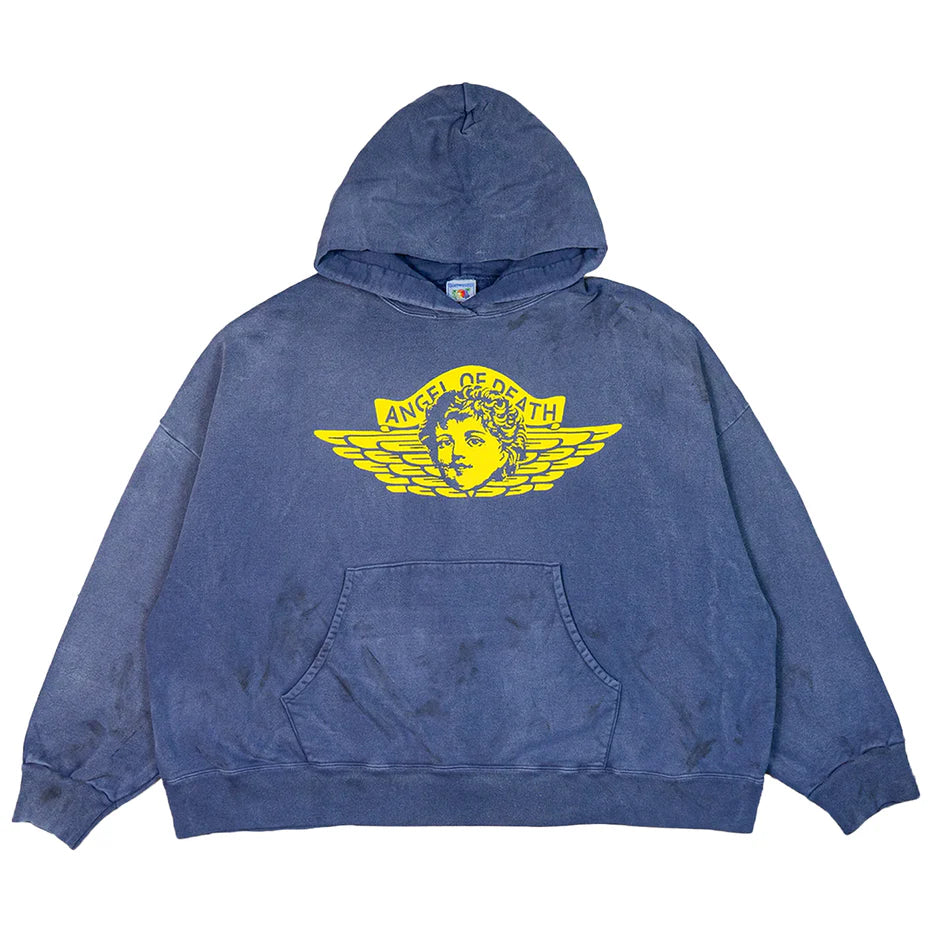 Saint Michael Angel Sweatshirt Navy Gold