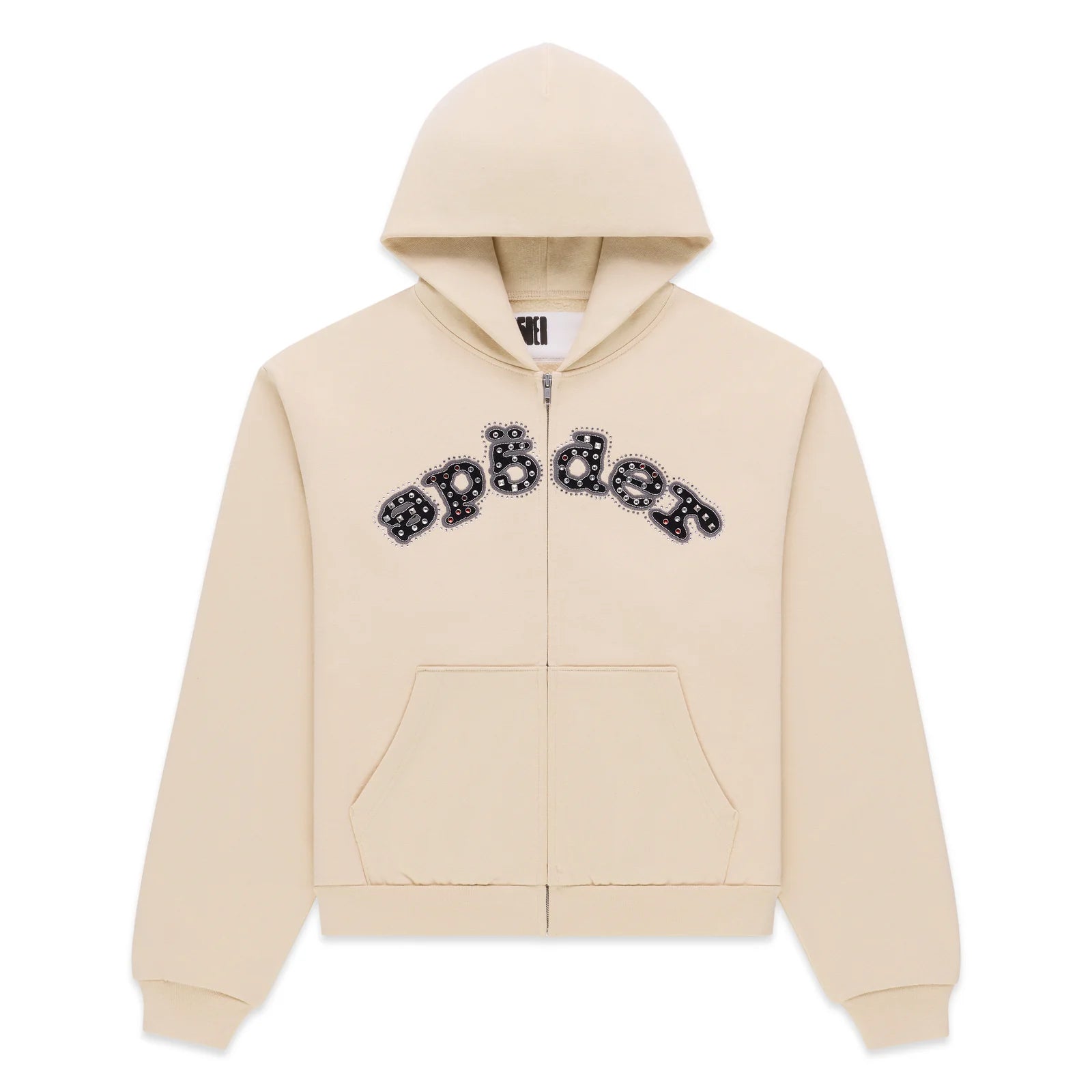 Sp5der Mixed Stone Zip Up Crème