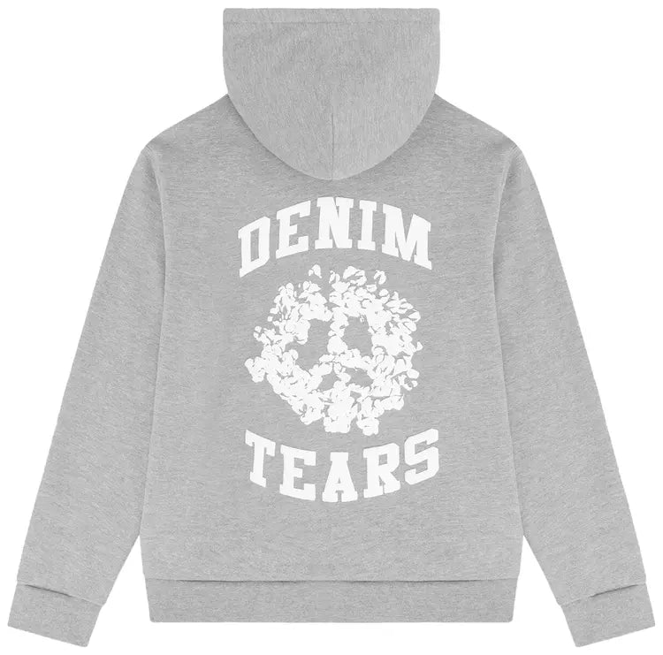 Denim Tears University Zip Up Hoodie Grey