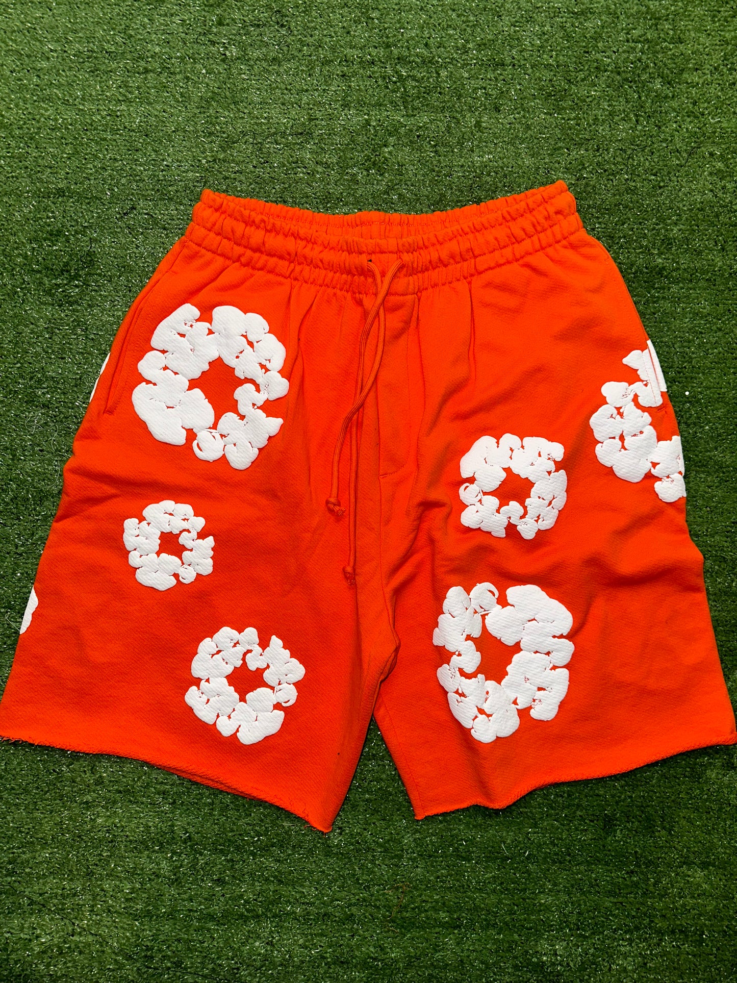 Denim Tear Shorts (Orange)