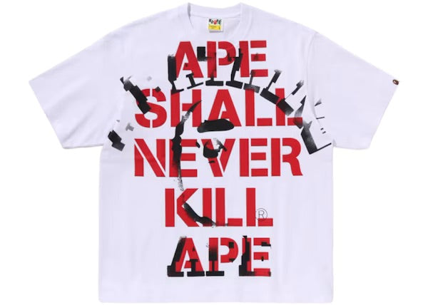 BAPE Spray Print College Relaxed Fit Tee