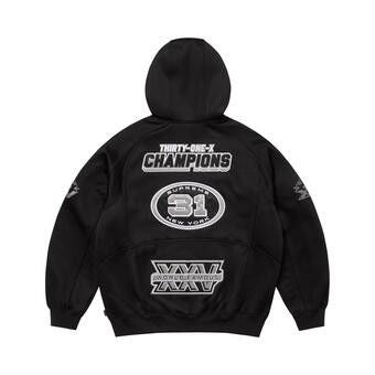 Supreme Football Zip Up Hooded Sweatshirt 'Black'