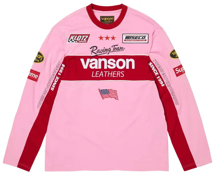 Supreme x Vanson Leathers Long-Sleeve Top 'Pink’