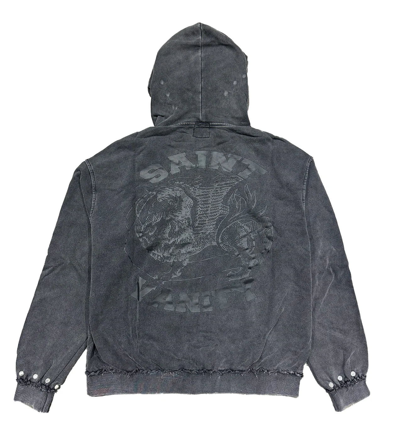 SAINT VANITY TERRY ZIP UP DARK GREY