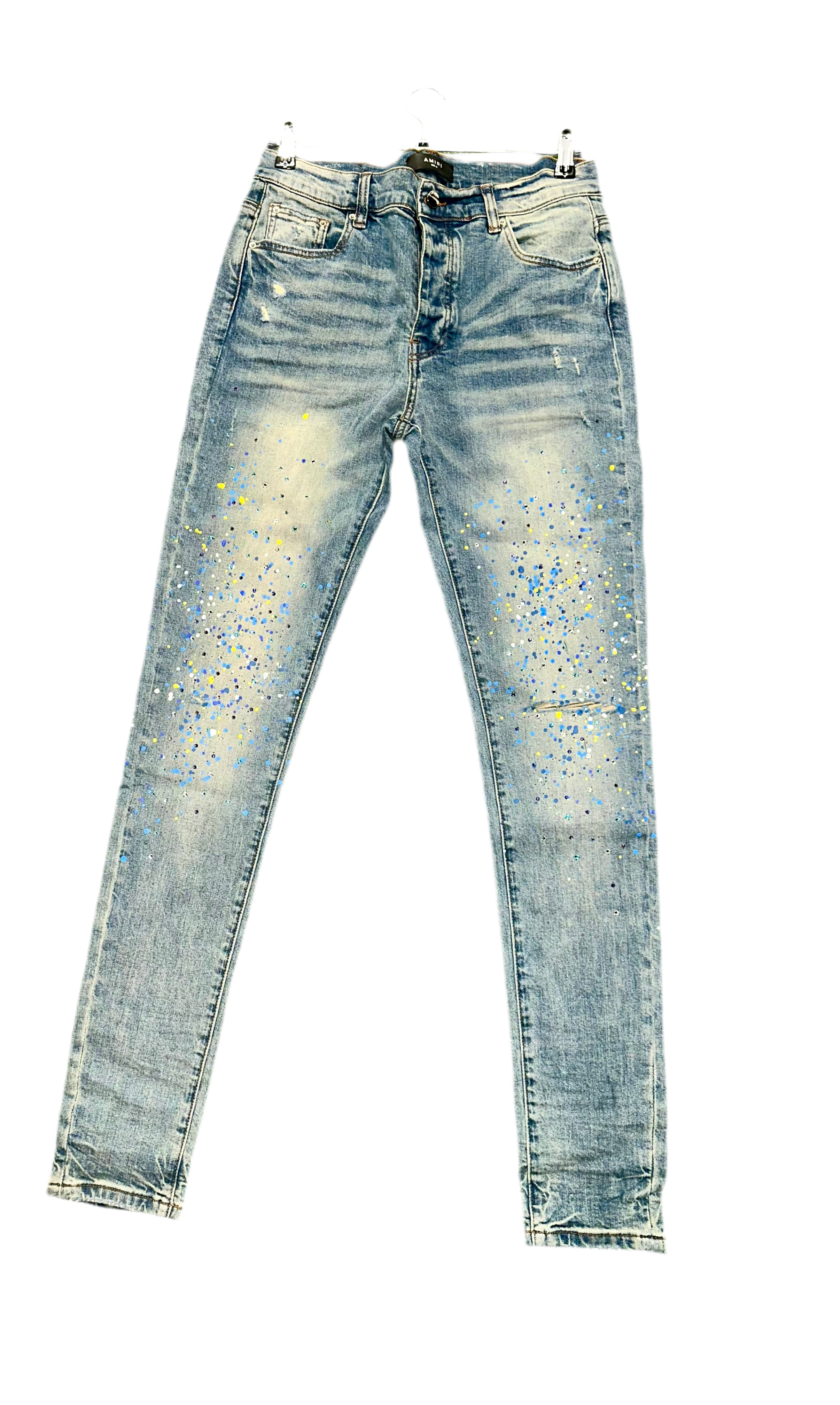 Amiri Shotgun Crystal Jeans