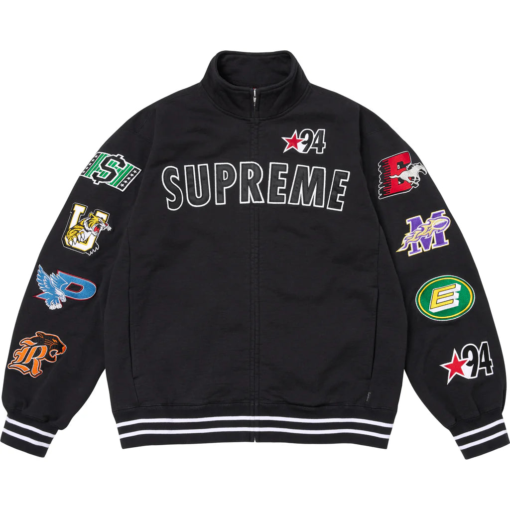 Supreme Mascots Zip Up Sweatshirt Black