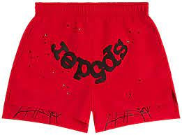 Sp5der Double Layer Shorts Red