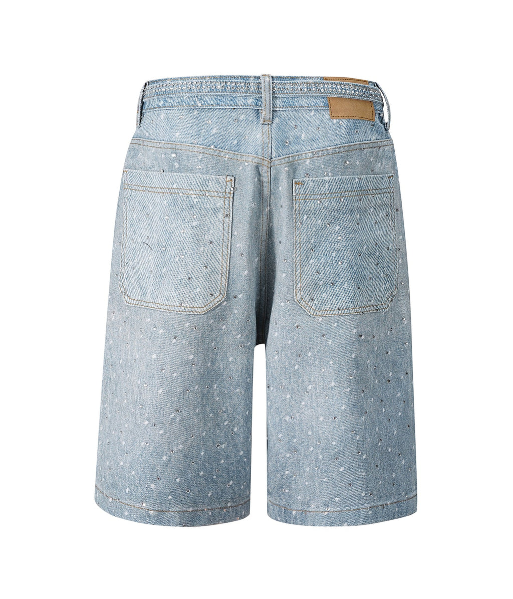 Rhinestone Denim Shorts