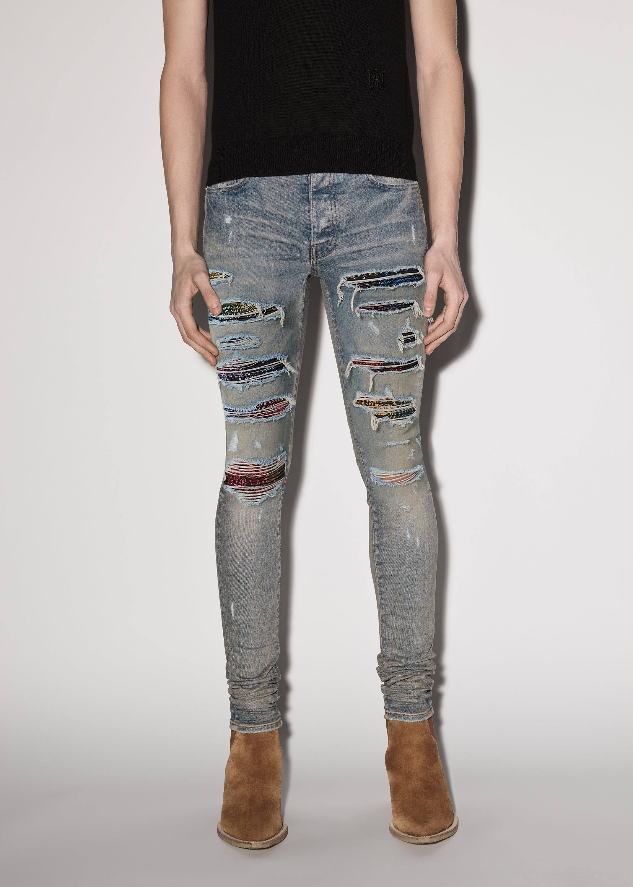 AMIRI Rainbow Paisley Thrasher Jeans