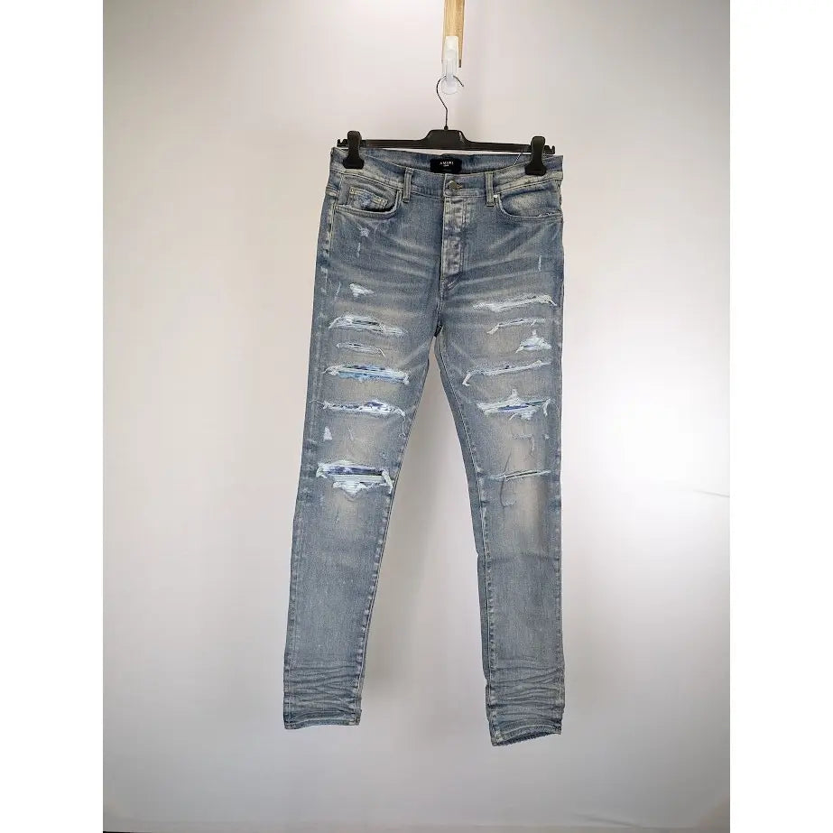 Amiri Thrasher "Blue Tie Dye" Patch Blue Jeans