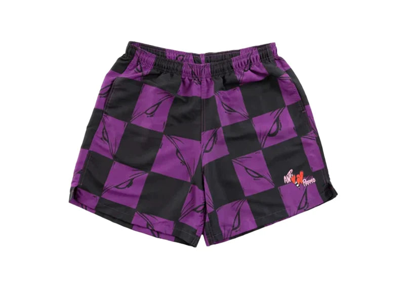 MATTY BOY ANTI PROMO PURPLE NYLON SHORTS