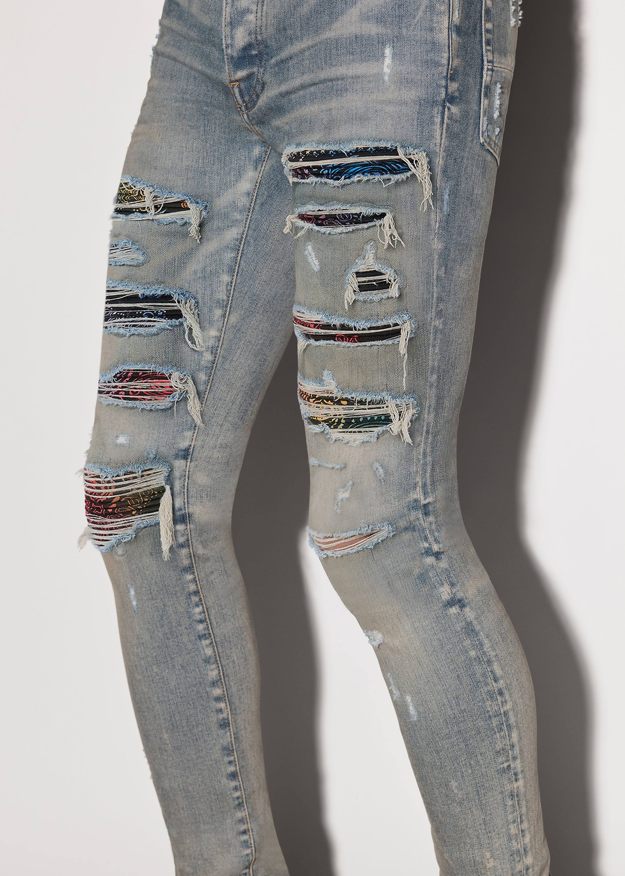 AMIRI Rainbow Paisley Thrasher Jeans