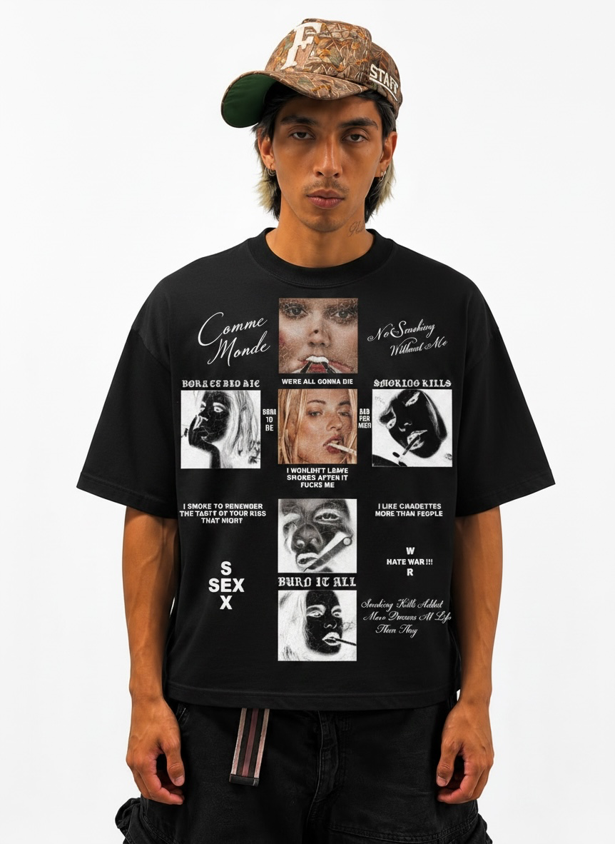 COMME CIGGY T Shirt Black