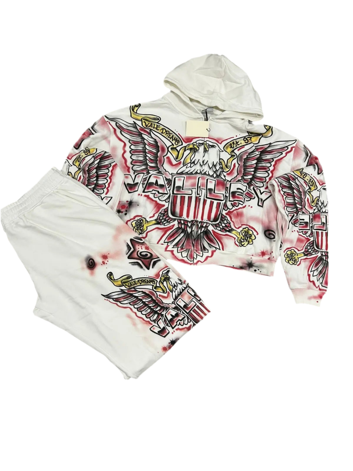 Vale Forever Flag Zip Hoodie White