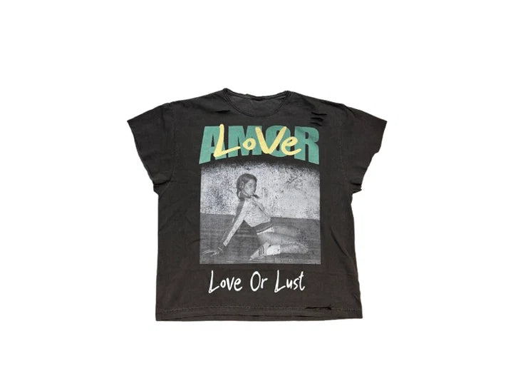 Stile De Amor Love or Lust Vintage Wash Distressed Tee