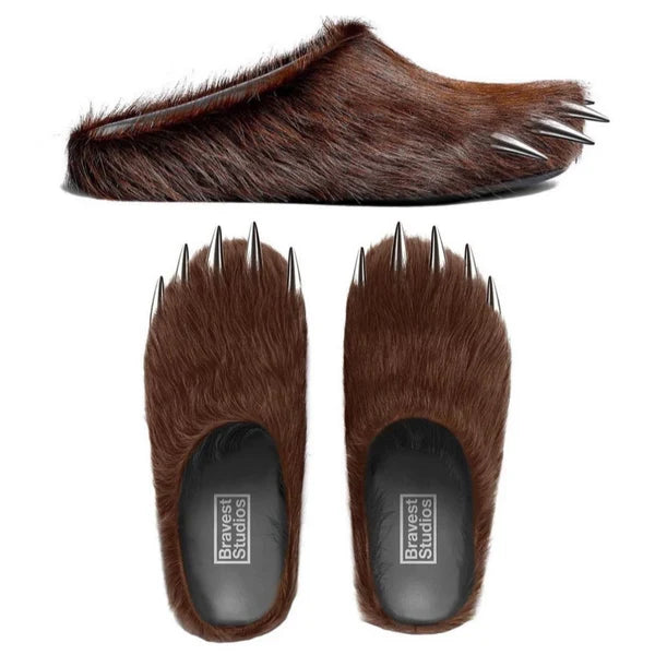 BRAVEST BROWN BEAR CLAW MULES
