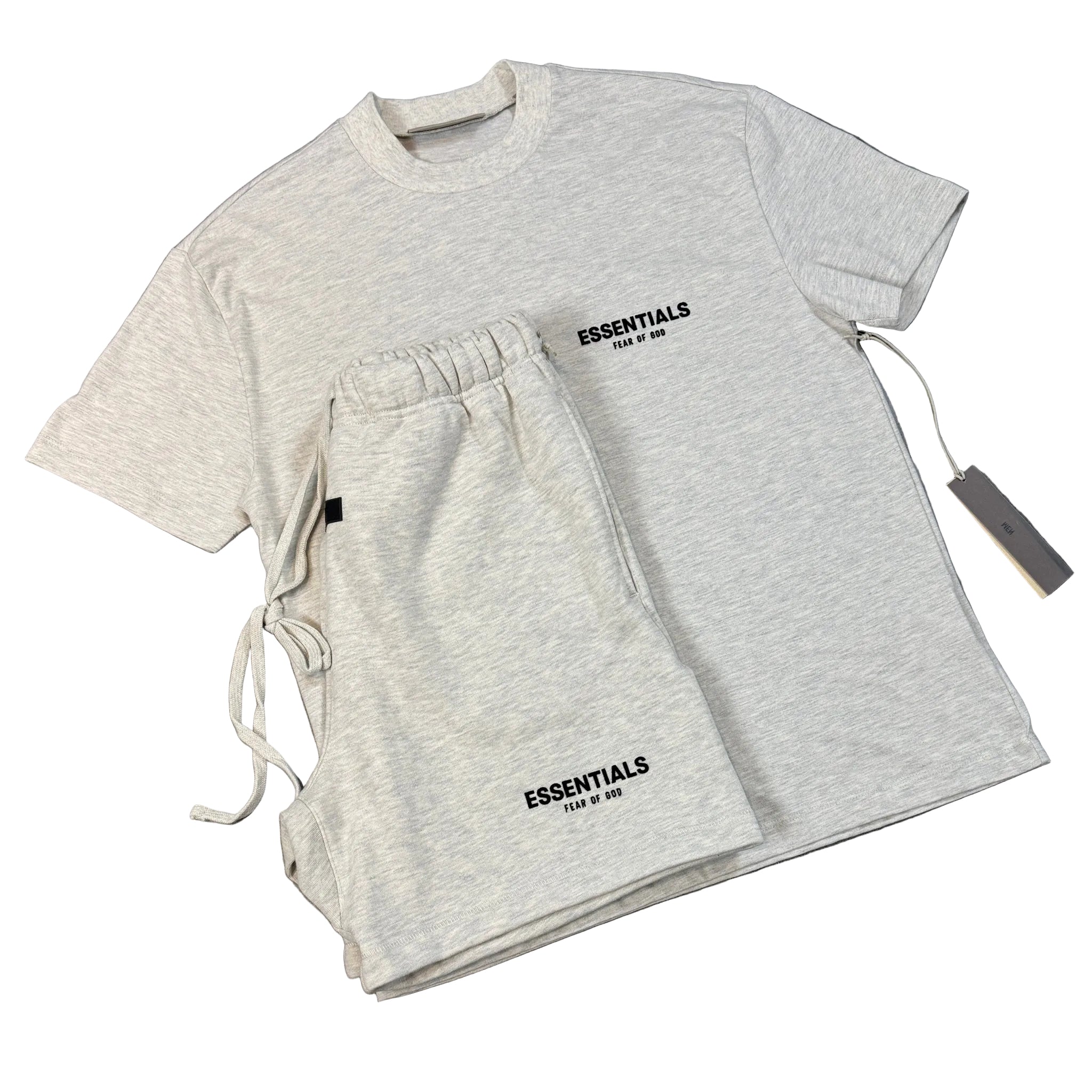Fear Of God Essentials T-Shirt / Shorts / Set - Light Heather Oatmeal