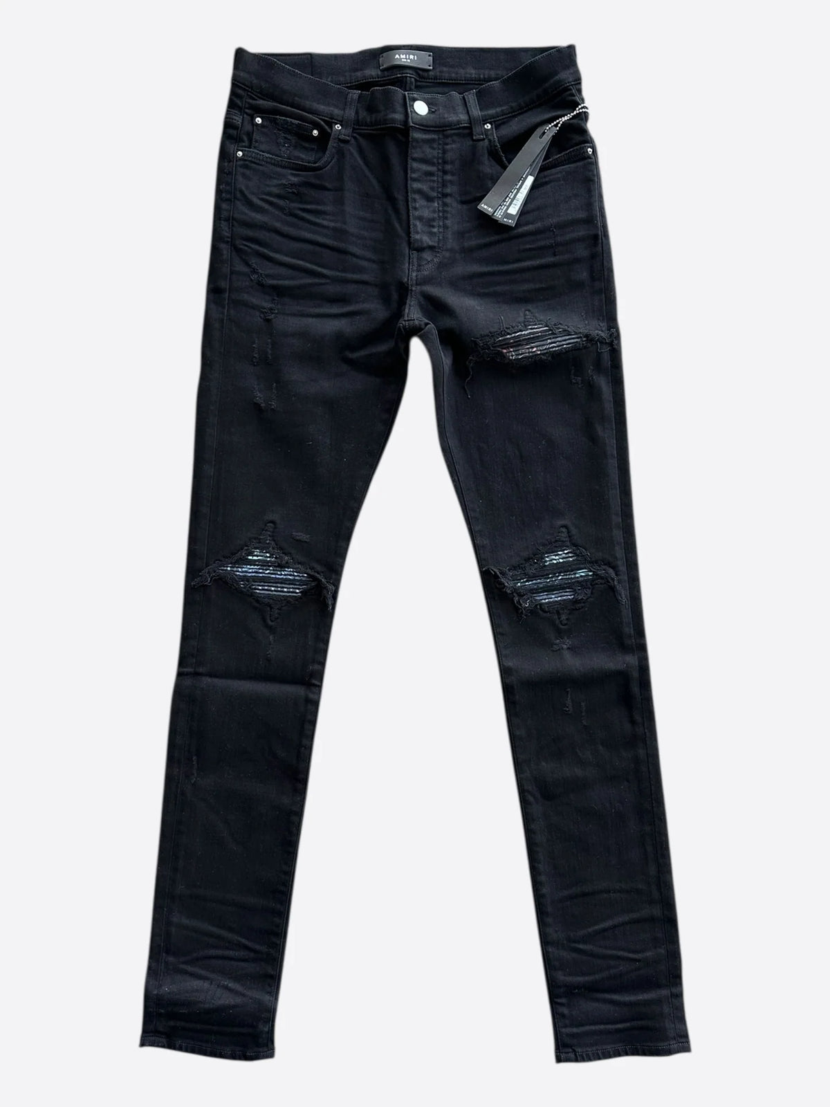 Amiri 'Thrasher Rainbow Paisley' Black Jeans