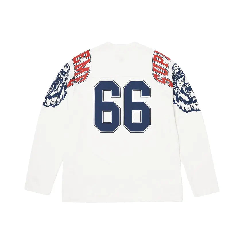 Supreme Mascot Long-Sleeve Football Top 'White'