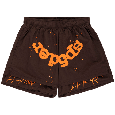 Sp5der Double Layer Shorts Brown