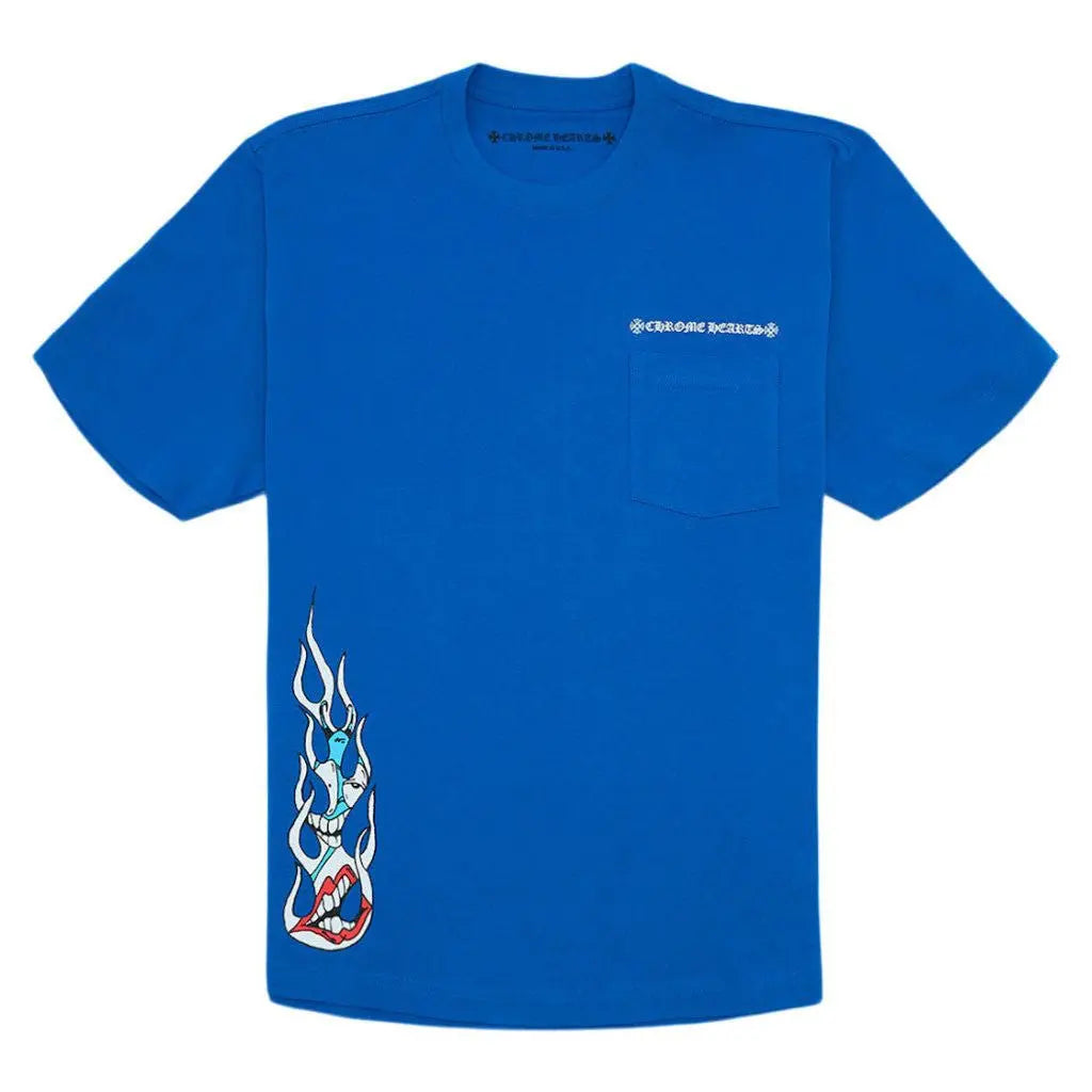 Chrome Heart x Matty Boy Space T Shirt Blue Pre-Owned