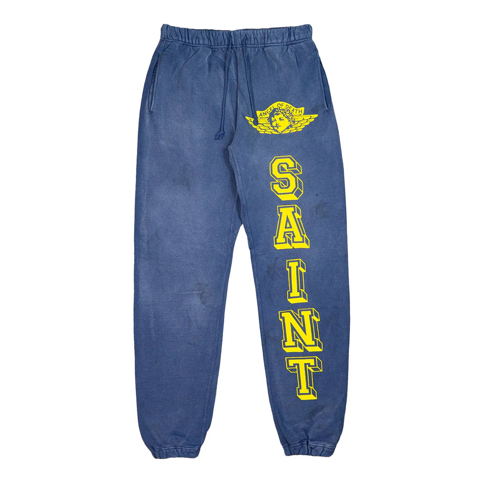 Saint Michael Angel Sweatpants Navy Gold