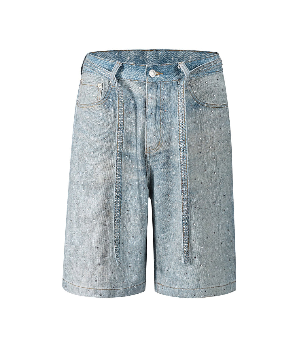 Rhinestone Denim Shorts