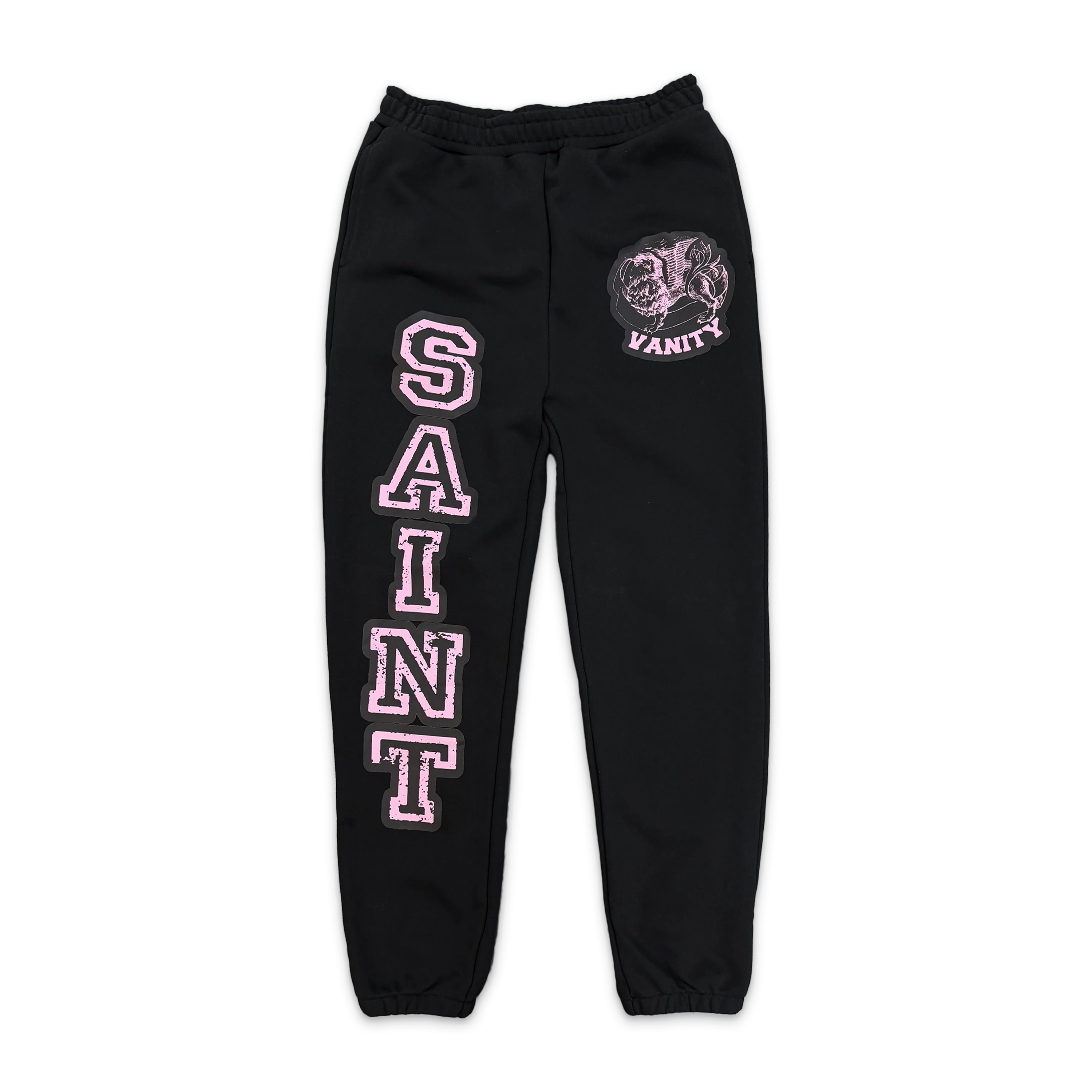 Black & Pink Griffin Saint Vanity Sweat Pants