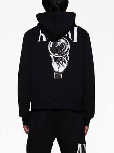 Amiri Crystal Ball Hoodie Black