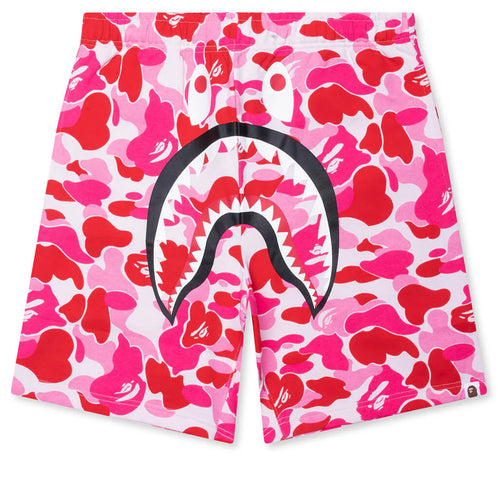 A BATHING APE
ABC CAMO SHARK SWEAT SHORTS - PINK