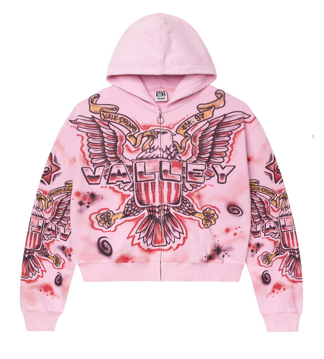 Vale Graffiti Zip Up Pink