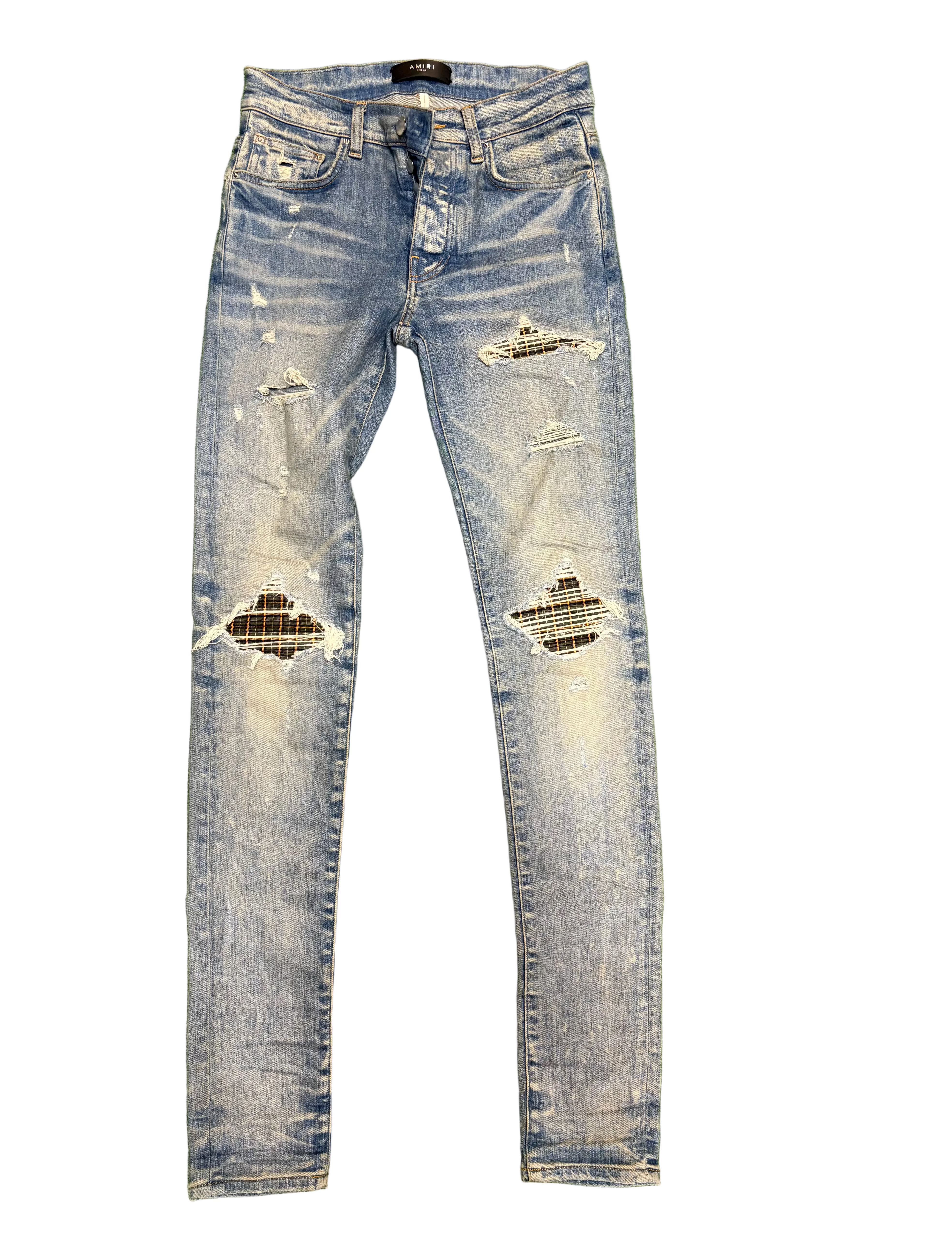 Amiri Jeans MX1 Plaid