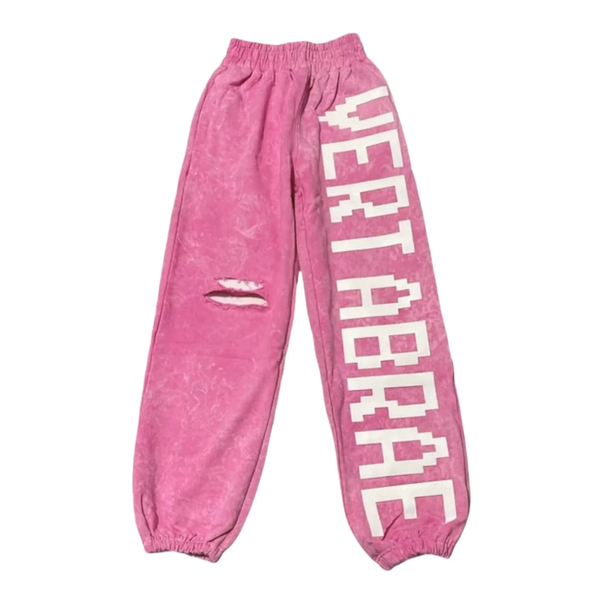 Vertabrae C-2 Distressed Sweatpants Washed Pink