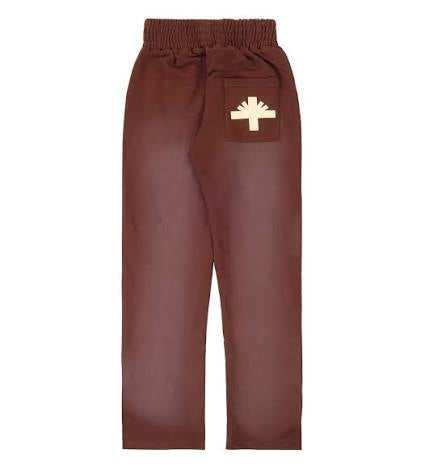 VERTABRAE LOGO SWEATPANTS BROWN