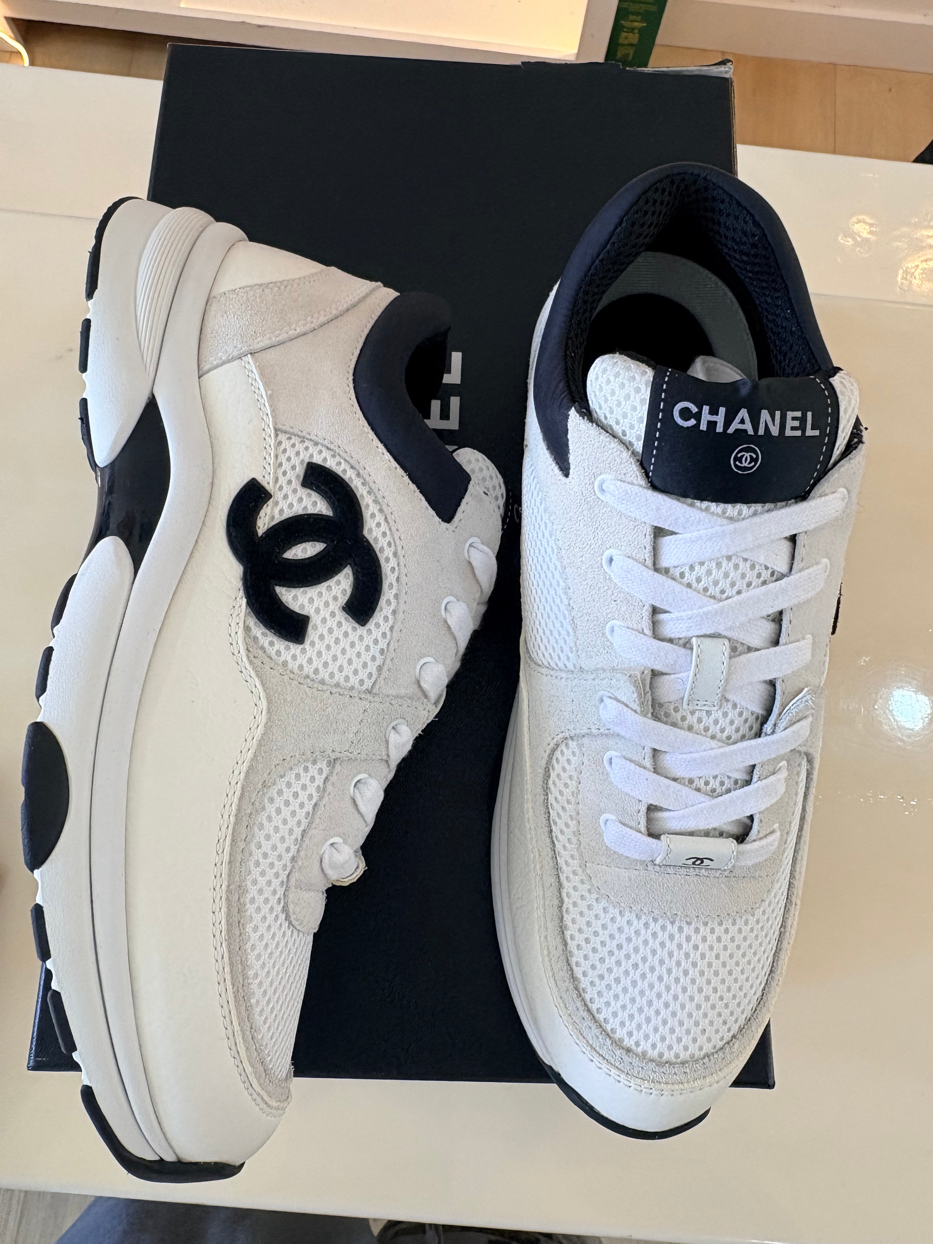 Chanel Sneakers White/Black