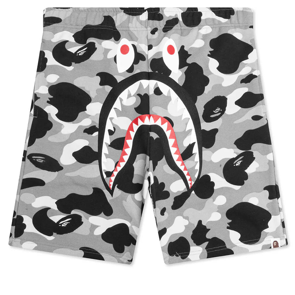 A BATHING APE
ABC CAMO SHARK REGULAR FIT SWEAT SHORTS - GRAY