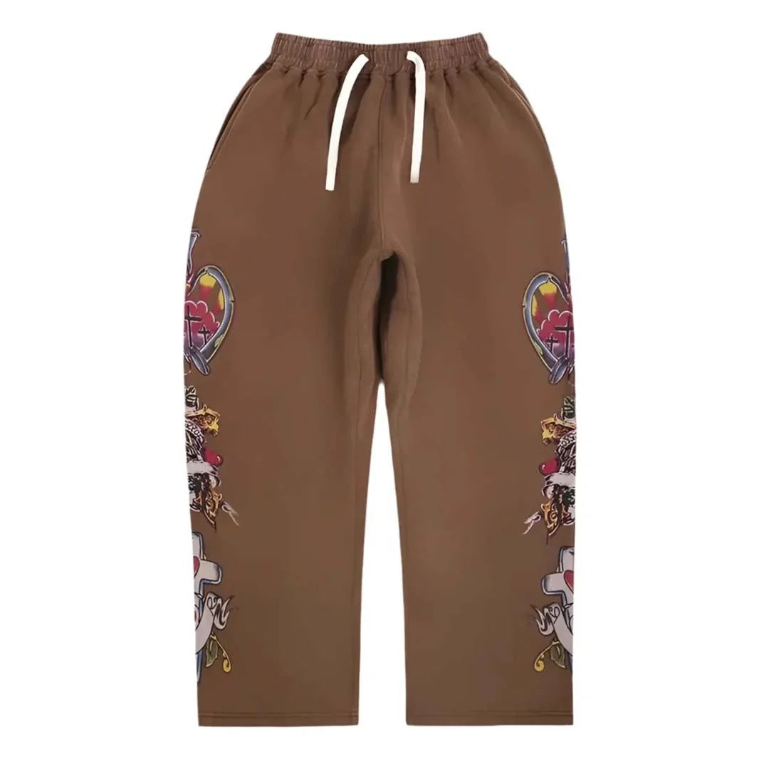 RIGHTEOUS RISEN KING SWEATPANTS BROWN