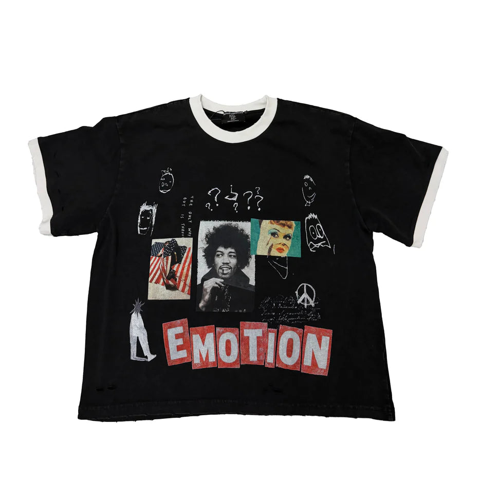 Black “Static” Tee Mixed Emotions