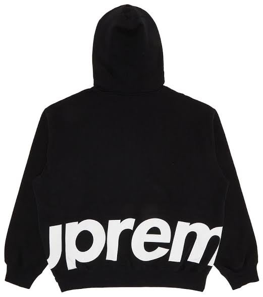 Supreme Big Logo Zip Up Hooded Sweatshirt Black
